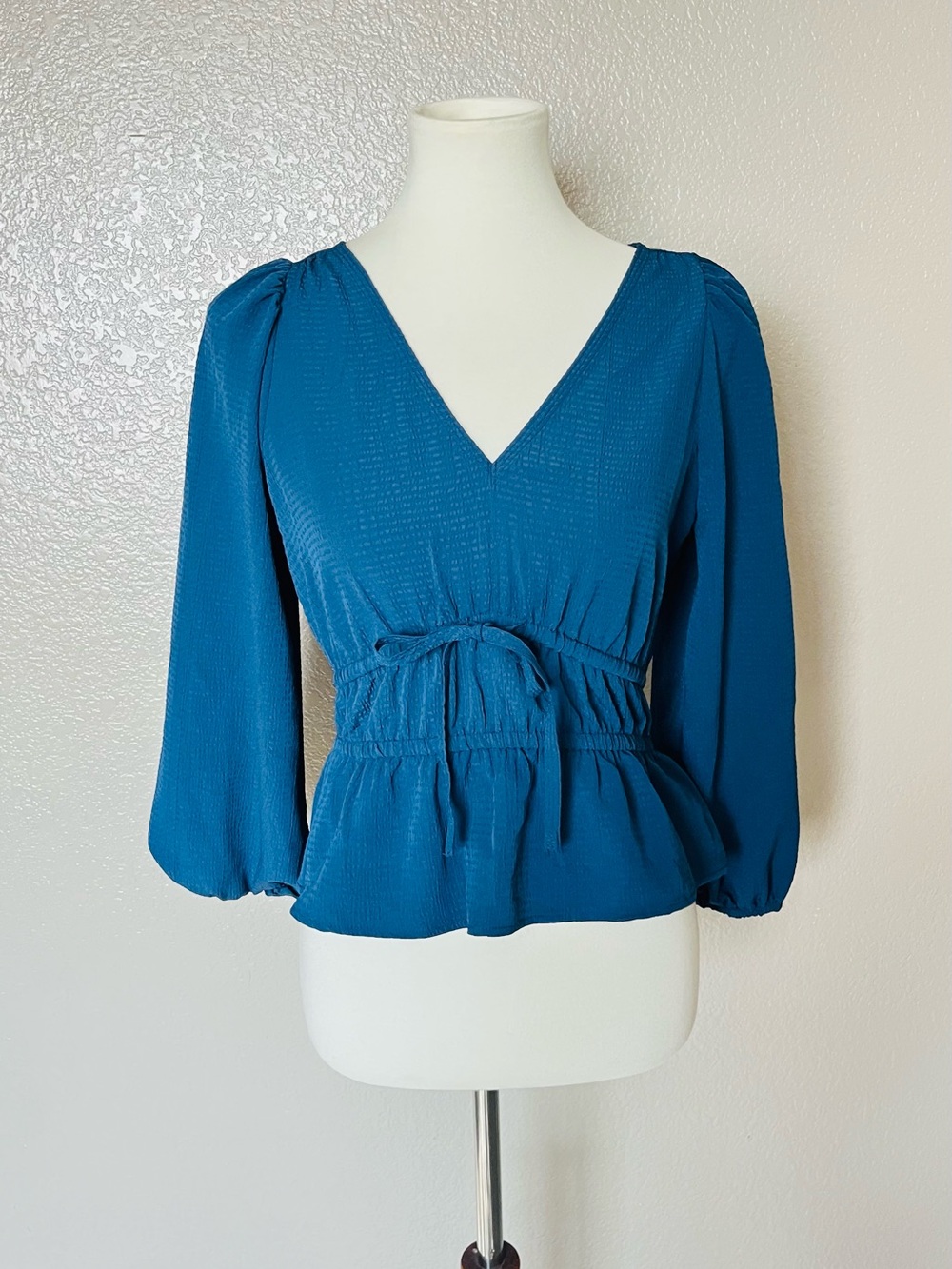Madewell blue blouse XS
